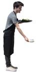 Waiter standing cut out people (14274) - miniature