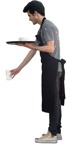 Waiter standing cut out people (14276) - miniature