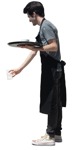 Waiter standing cut out people (14277) - miniature