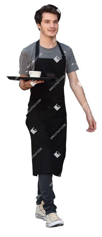 Waiter walking cut out pictures (13133)