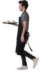 Waiter walking cut out pictures (14282) - miniature