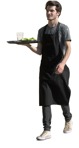 Waiter walking people cutouts (14286) | MrCutout.com - miniature