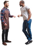Cut out people - Waiter With Customers 0036 | MrCutout.com - miniature