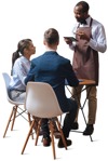 Waiter with customers person png (4264) - miniature
