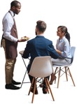Waiter with customers person png (4265) - miniature