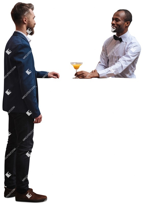 Waiter with customers png people (4479)