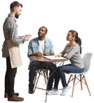 Waiter with customers png people (5053) - miniature