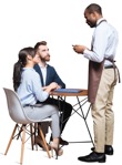 Waiter with customers people png (5413) - miniature