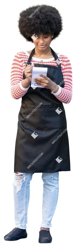 Waiter writing people png (11410)