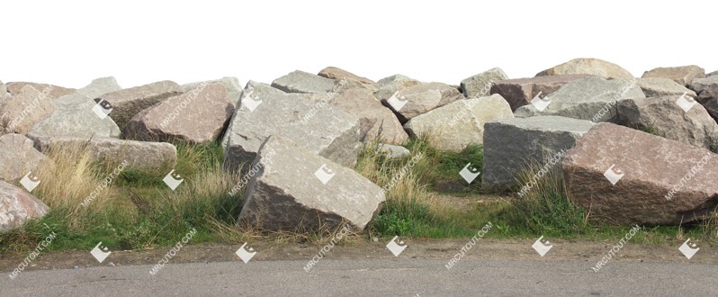 Wild grass rocks cut out foreground png (1336)