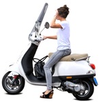 Woman png vehicle cut out (1257) - miniature
