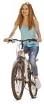 Woman cycling photoshop people (5898) - miniature
