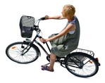 Woman cycling people png (2732) - miniature