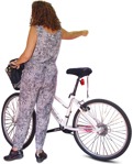 Woman cycling photoshop people (694) - miniature