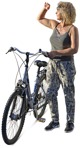 Woman cycling people png (3835) - miniature