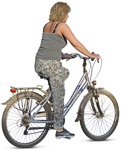 Woman cycling human png (3836) - miniature