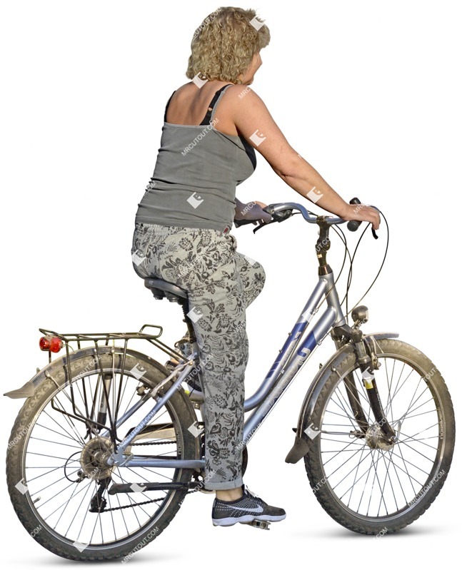Woman cycling human png (3978)
