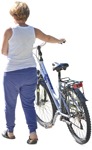 Woman cycling  (4239) - miniature