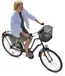 Woman cycling cut out pictures (3080) - miniature