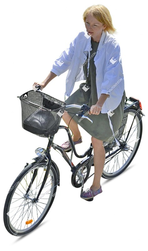 Woman cycling people png (2961)