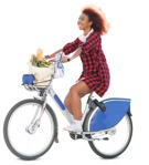 Woman cycling png people (7577) - miniature