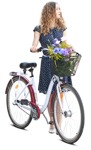 Woman cycling cut out pictures (8625) - miniature