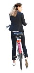 Woman cycling  (7947) - miniature