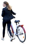 Woman cycling  (7922) - miniature