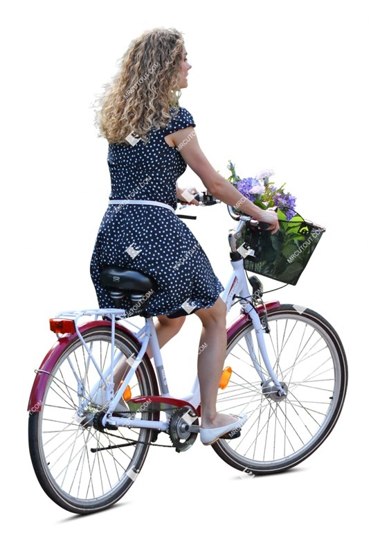 Woman cycling people png (8074)