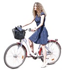 Woman cycling people png (8293) - miniature