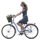 Woman cycling people png (7988) - miniature