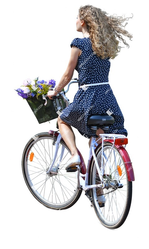 Woman cycling people png (7987)