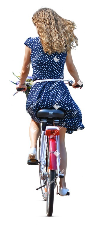 Woman cycling people png (7986)