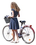 Cut out people - Woman Cycling 0058 | MrCutout.com - miniature