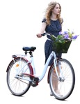 Woman cycling  (8292) - miniature