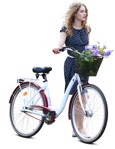 Woman cycling people png (8292) - miniature