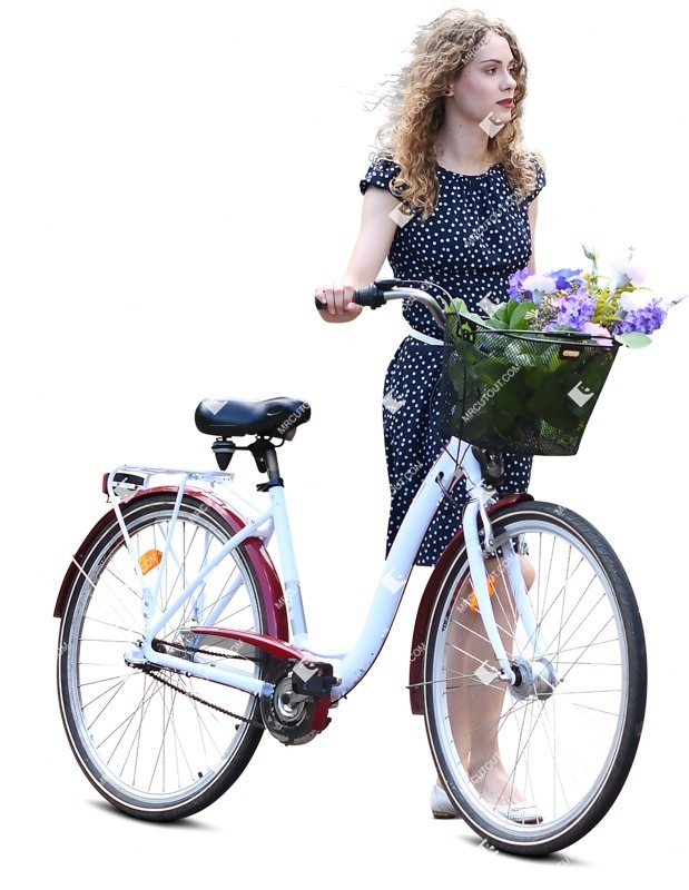 Woman cycling people png (8292)