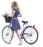 Woman cycling  (8291) - miniature