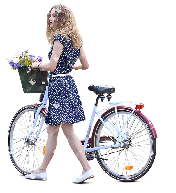 Woman cycling people png (8291)