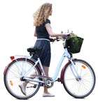 Woman cycling  (8147) - miniature