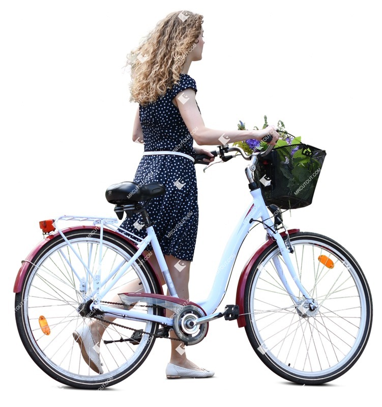 Woman cycling people png (8147)