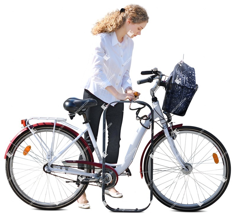 Woman cycling people png (8556)