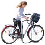 Woman cycling  (8555) - miniature