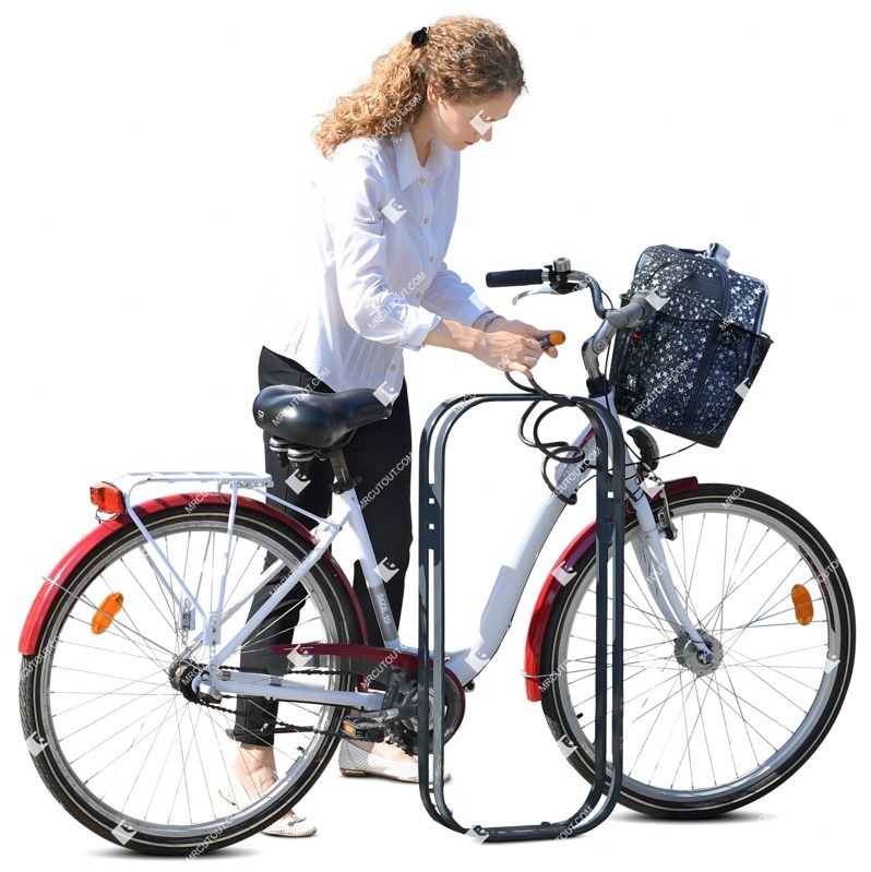 Woman cycling people png (8555)