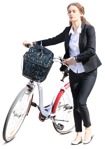 Woman cycling  (8589) - miniature