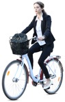 Cut out people - Woman Cycling 0074 | MrCutout.com - miniature