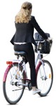Woman cycling  (8170) - miniature