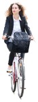 Woman cycling  (8368) - miniature