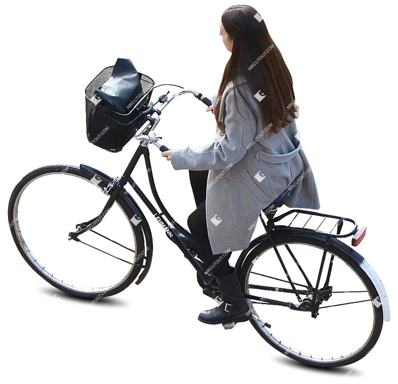 Woman cycling cut out pictures (9799)
