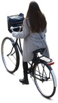 Woman cycling cut out pictures (9880) - miniature
